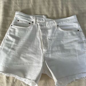 Agolde Criss Cross Shorts High-Waist Denim Shorts. Size 31